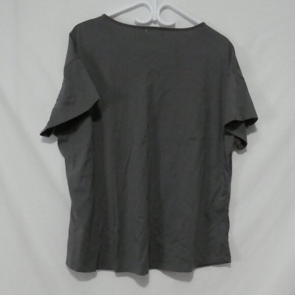 ENJOYNIGHT | P2P 22 inches | Classic Grey V-Neck T-Shirt | Relaxed Fit - Picture 2 of 15